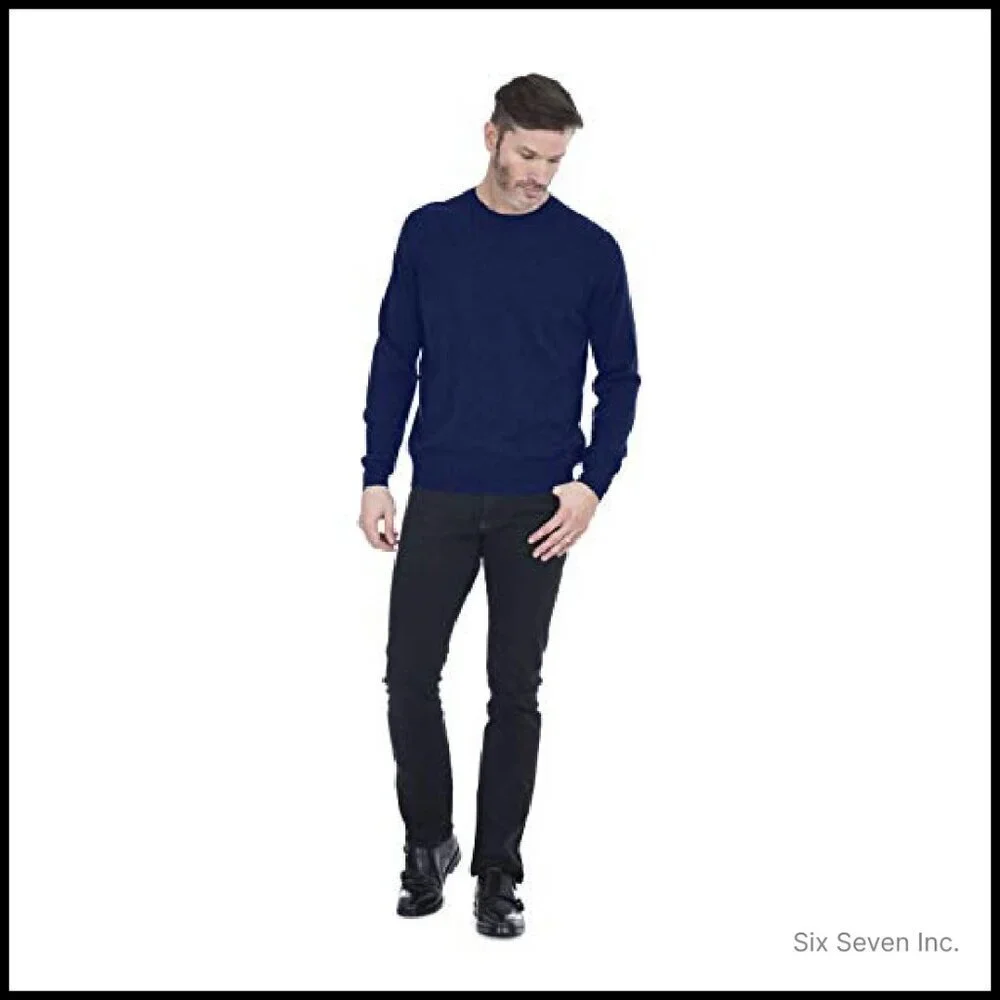 Pure Cashmere Crewneck Sweater Classic Elegant Minimal Timeless Pullover